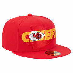 Kansas City Chiefs New Era Overlap Wordmark 59FIFTY Fitted Hat Red | NFL