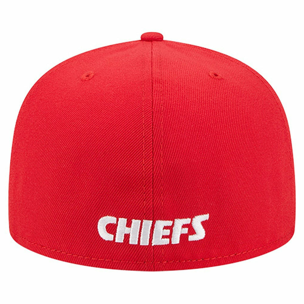 Kansas City Chiefs New Era Overlap Wordmark 59FIFTY Fitted Hat Red | NFL