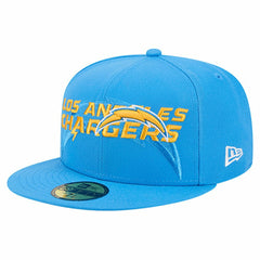 Los Angeles Chargers New Era Overlap Wordmark 59FIFTY Fitted Hat Powder Blue | NFL