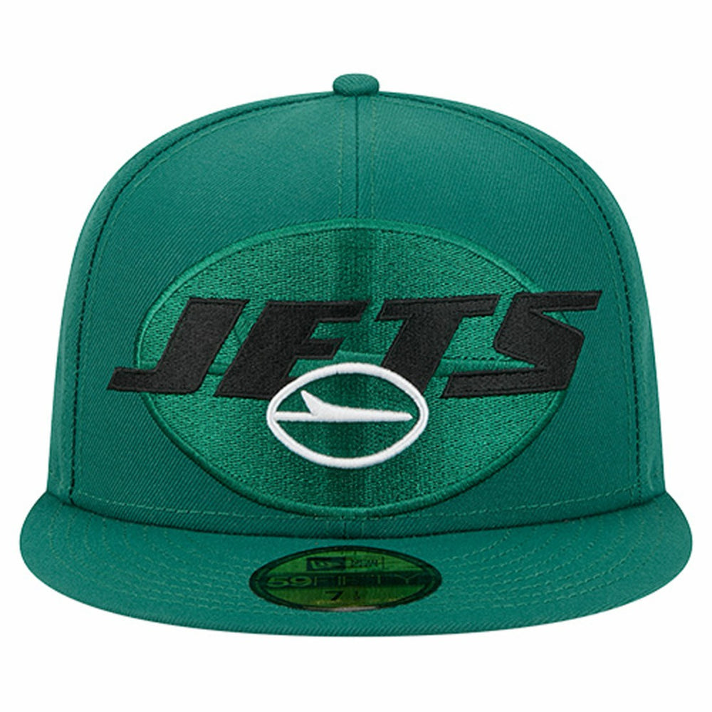 New York Jets New Era Overlap Wordmark 59FIFTY Fitted Hat Green | NFL