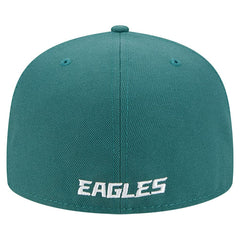 Philadelphia Eagles New Era Overlap Wordmark 59FIFTY Fitted Hat Midnight Green | NFL