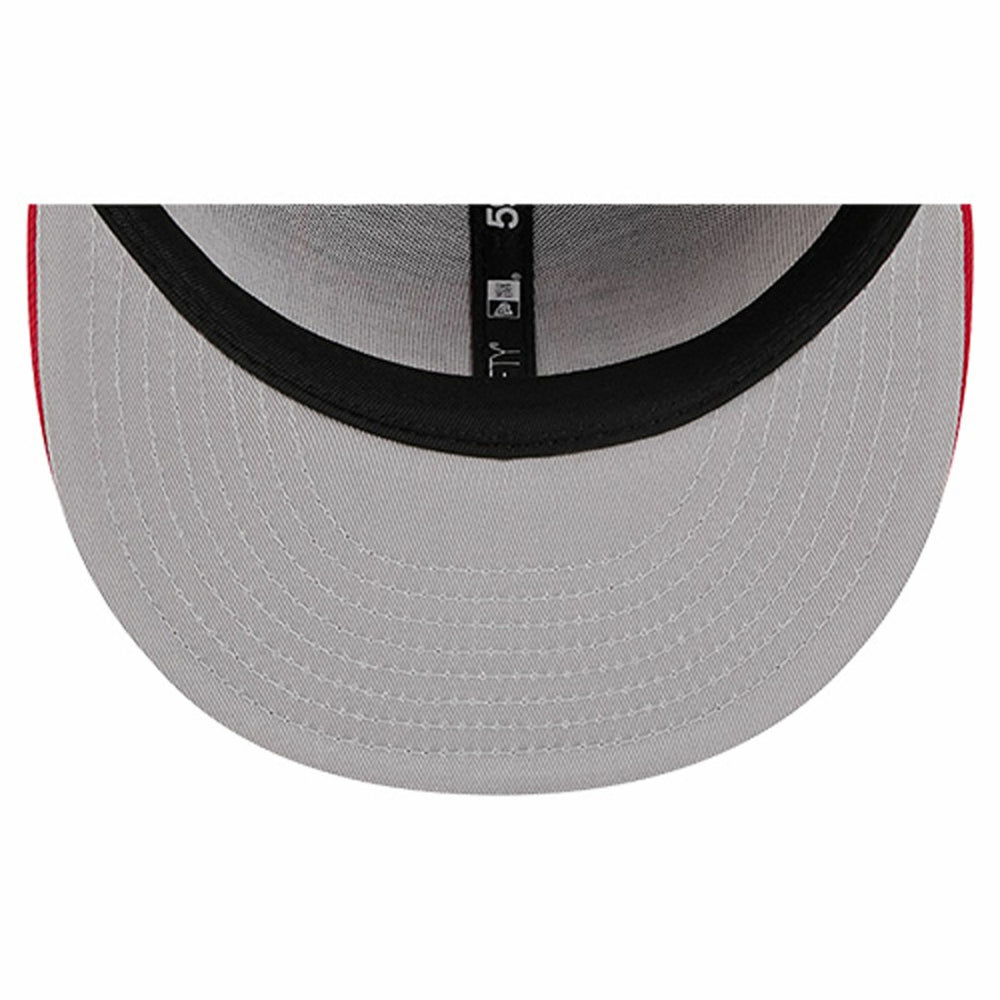 Tampa Bay Buccaneers New Era Overlap Wordmark 59FIFTY Fitted Hat Red | NFL