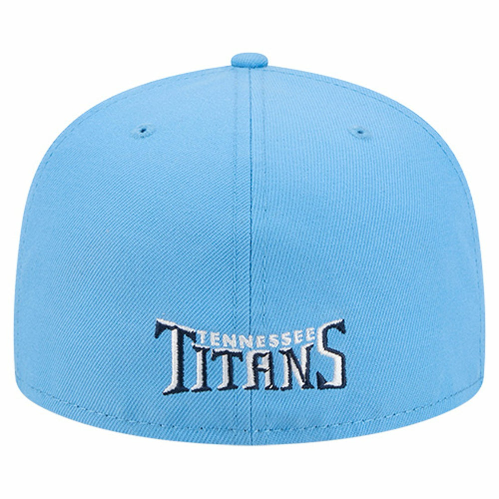 Tennessee Titans New Era Overlap Wordmark 59FIFTY Fitted Hat Light Blue | NFL