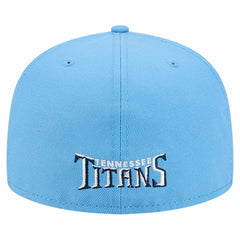 Tennessee Titans New Era Overlap Wordmark 59FIFTY Fitted Hat Light Blue | NFL