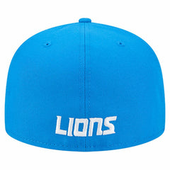 Detroit Lions New Era Overlap Wordmark 59FIFTY Fitted Hat Blue | NFL