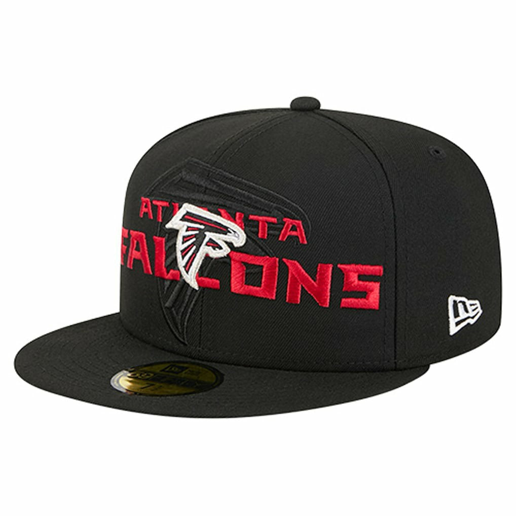 Atlanta Falcons New Era Overlap Wordmark 59FIFTY Fitted Hat Black | NFL