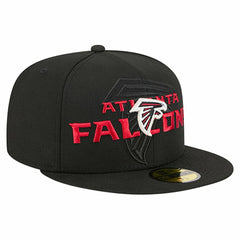 Atlanta Falcons New Era Overlap Wordmark 59FIFTY Fitted Hat Black | NFL