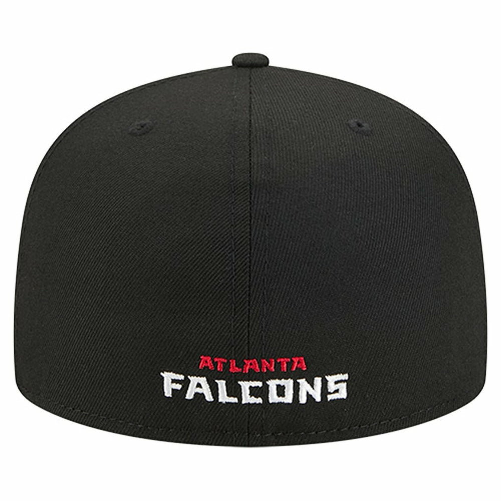 Atlanta Falcons New Era Overlap Wordmark 59FIFTY Fitted Hat Black | NFL