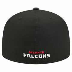 Atlanta Falcons New Era Overlap Wordmark 59FIFTY Fitted Hat Black | NFL