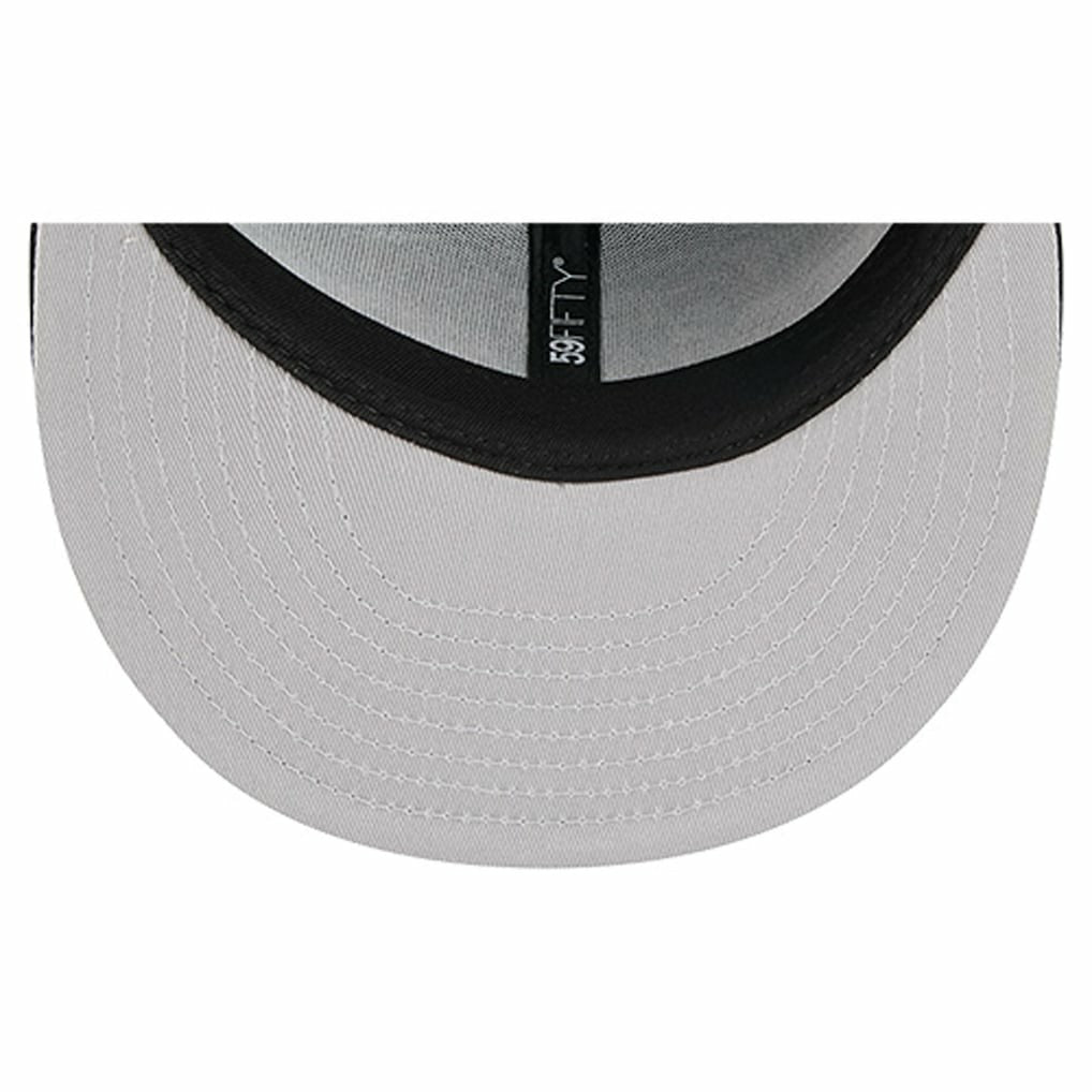 Atlanta Falcons New Era Overlap Wordmark 59FIFTY Fitted Hat Black | NFL