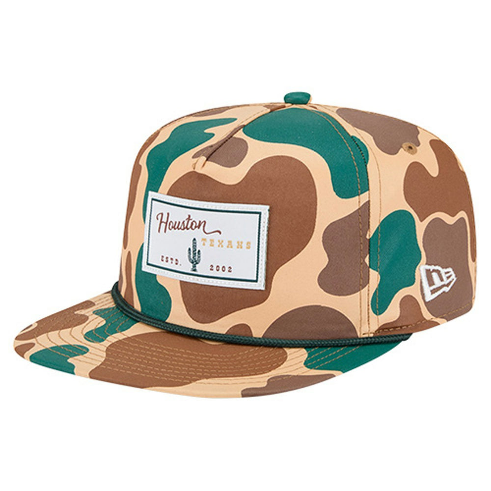 Houston Texans New Era Duck Rope 19TWENTY Snapback Hat Camo | NFL