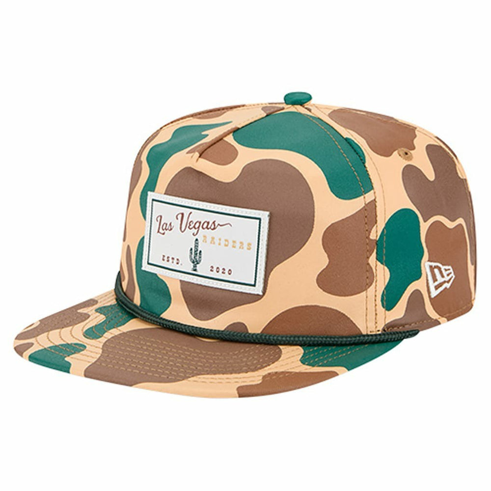 Las Vegas Raiders New Era Duck Rope 19TWENTY Snapback Hat Camo | NFL