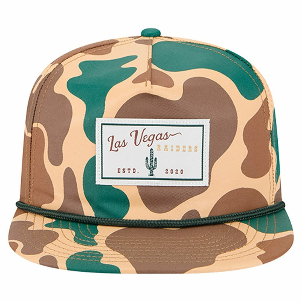 Las Vegas Raiders New Era Duck Rope 19TWENTY Snapback Hat Camo | NFL