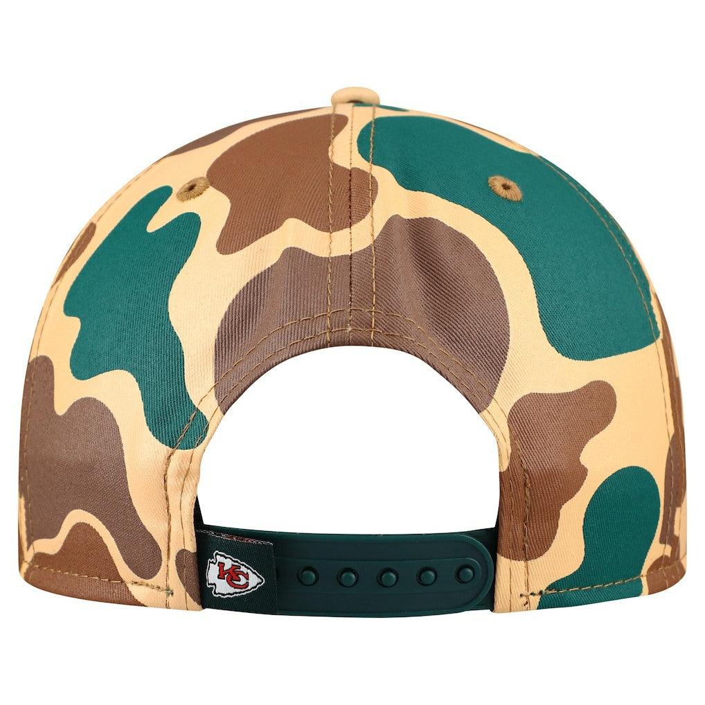 Kansas City Chiefs New Era Duck Rope 19TWENTY Snapback Hat Camo | NFL