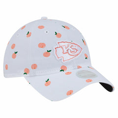 Kansas City Chiefs New Era Women's Fruit Pattern 9TWENTY Adjustable Hat White | NFL
