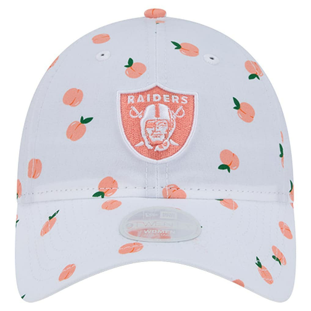 Las Vegas Raiders New Era Women's Fruit Pattern 9TWENTY Adjustable Hat White | NFL