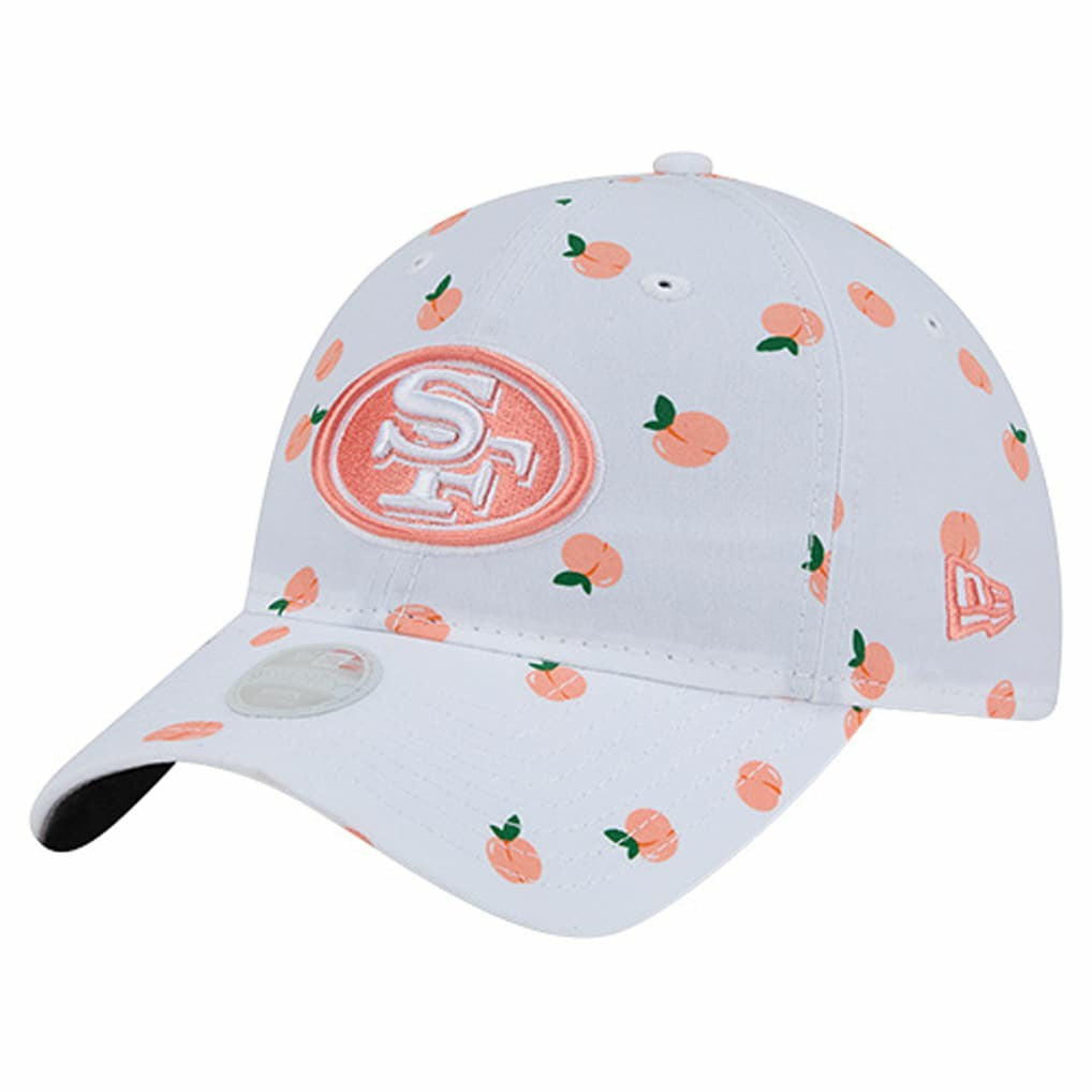 San Francisco 49ers New Era Women's Fruit Pattern 9TWENTY Adjustable Hat White | NFL
