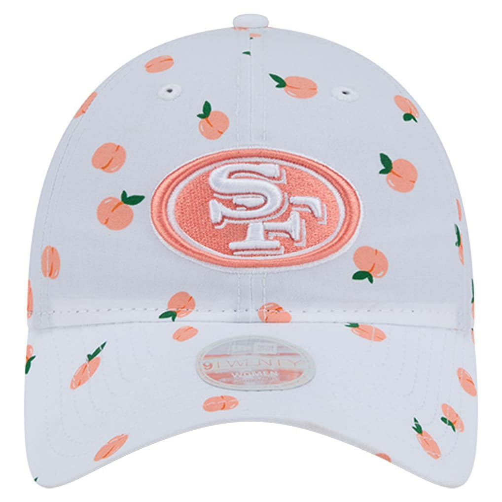 San Francisco 49ers New Era Women's Fruit Pattern 9TWENTY Adjustable Hat White | NFL