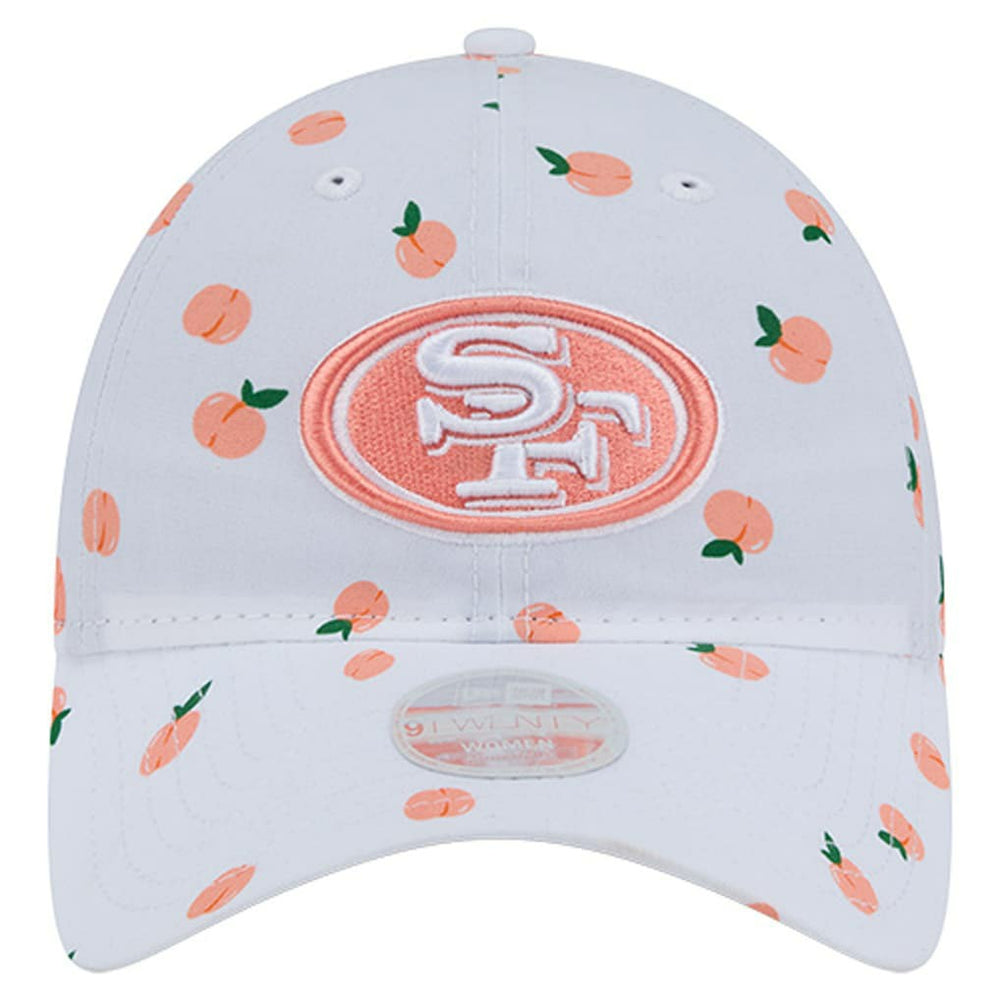 San Francisco 49ers New Era Women's Fruit Pattern 9TWENTY Adjustable Hat White | NFL