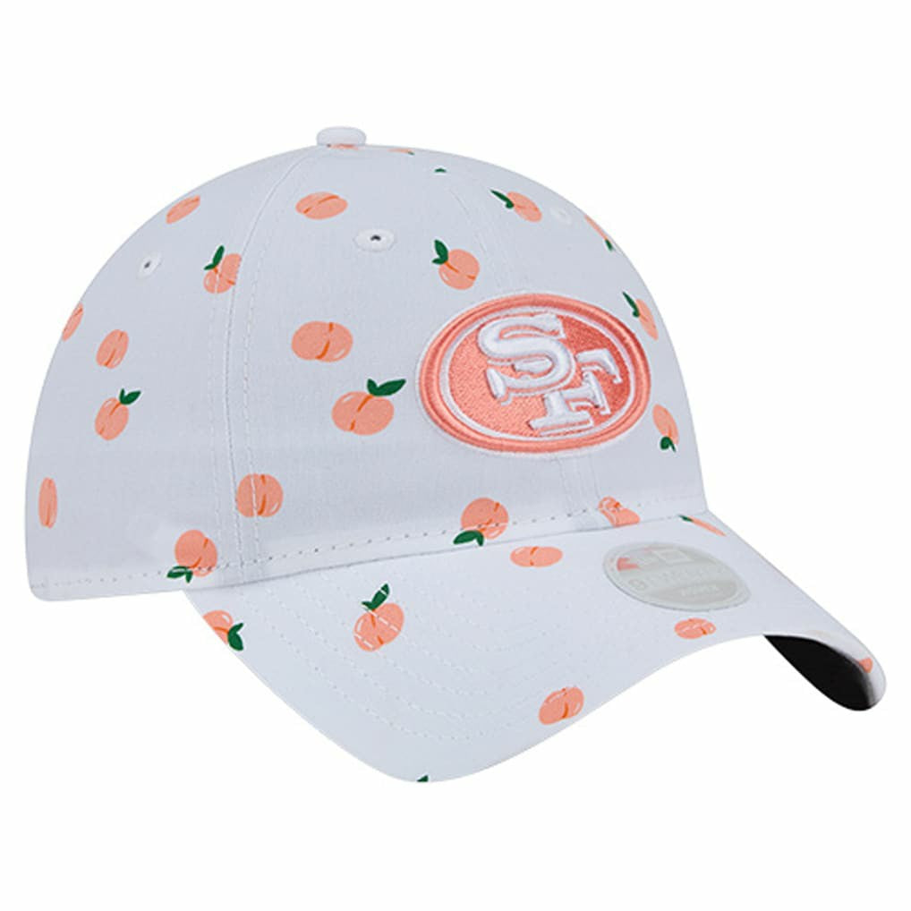 San Francisco 49ers New Era Women's Fruit Pattern 9TWENTY Adjustable Hat White | NFL