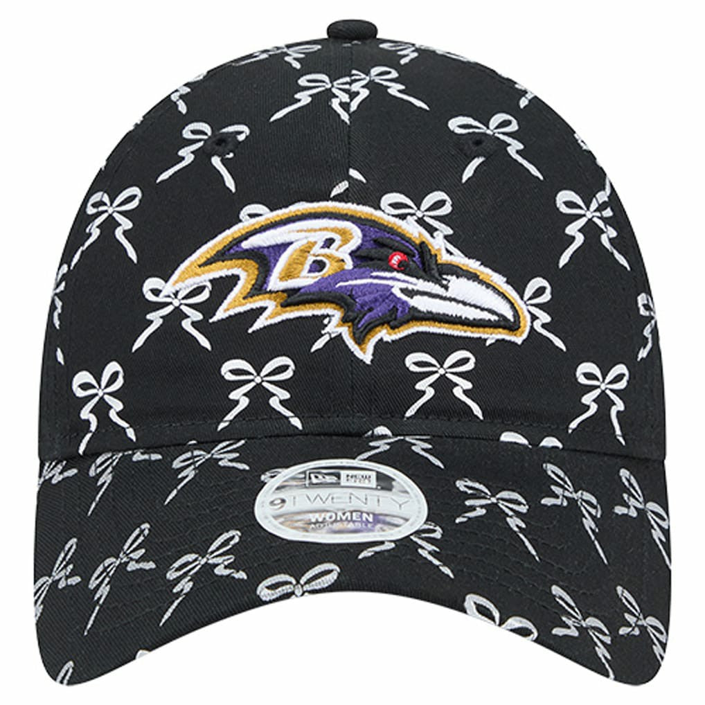 Baltimore Ravens New Era Women's Ribbon 9TWENTY Adjustable Hat Black | NFL