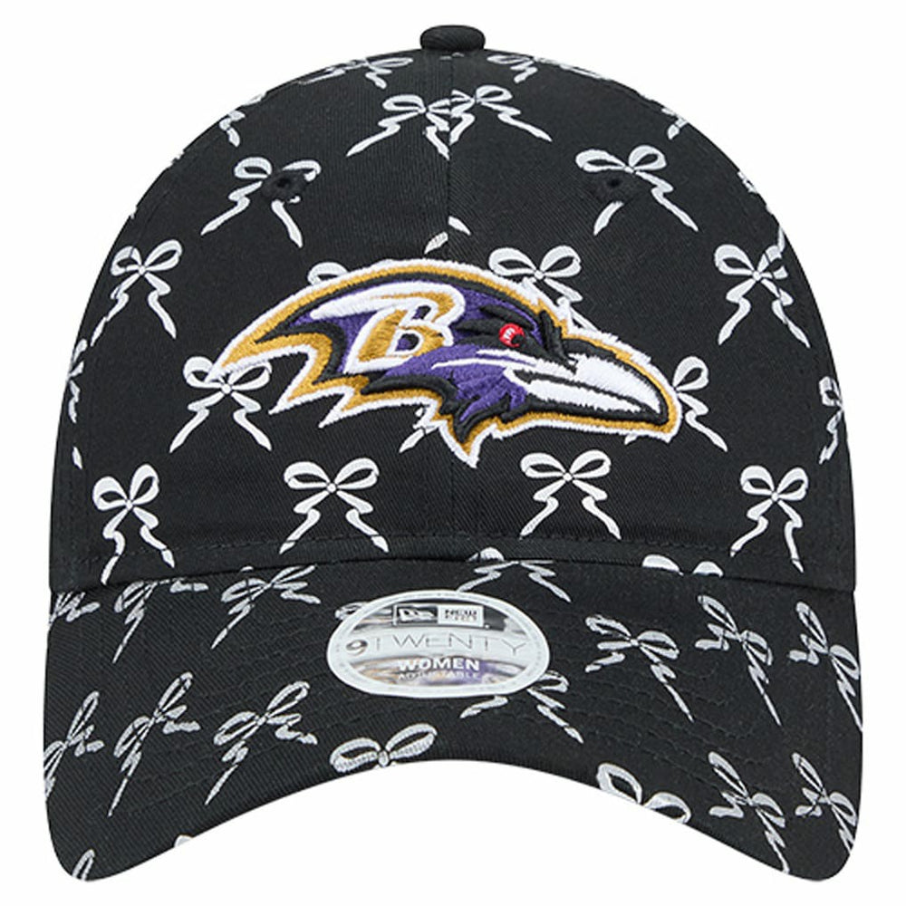 Baltimore Ravens New Era Women's Ribbon 9TWENTY Adjustable Hat Black | NFL
