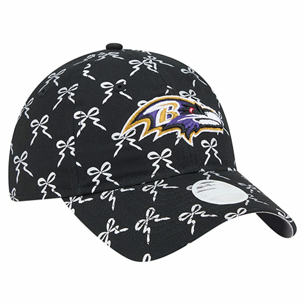 Baltimore Ravens New Era Women's Ribbon 9TWENTY Adjustable Hat Black | NFL