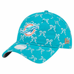 Miami Dolphins New Era Women's Ribbon 9TWENTY Adjustable Hat Aqua | NFL