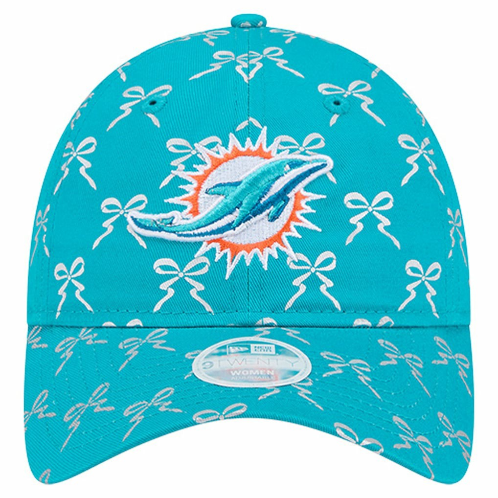 Miami Dolphins New Era Women's Ribbon 9TWENTY Adjustable Hat Aqua | NFL