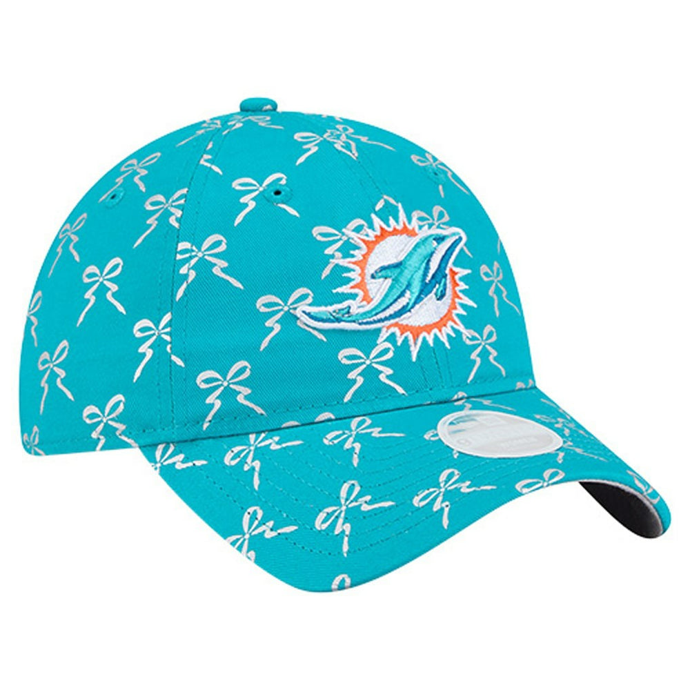Miami Dolphins New Era Women's Ribbon 9TWENTY Adjustable Hat Aqua | NFL