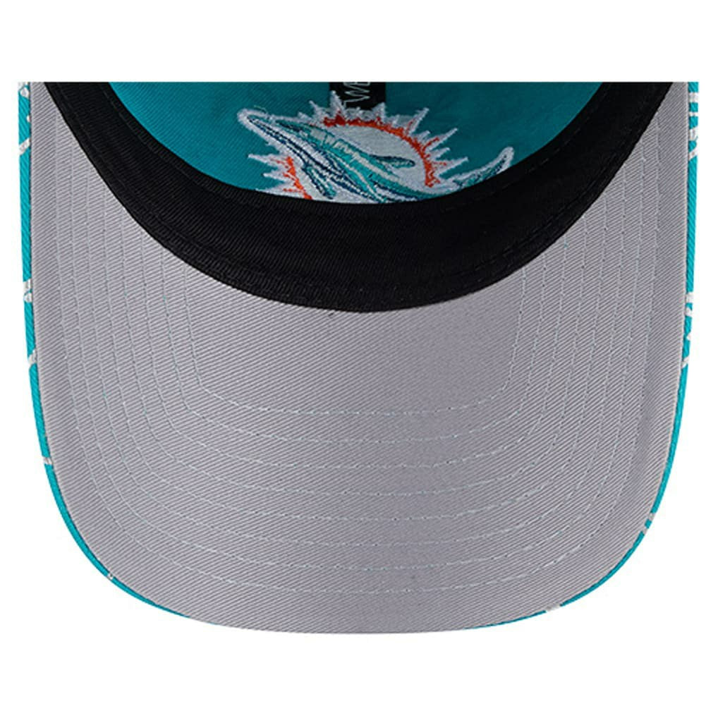 Miami Dolphins New Era Women's Ribbon 9TWENTY Adjustable Hat Aqua | NFL