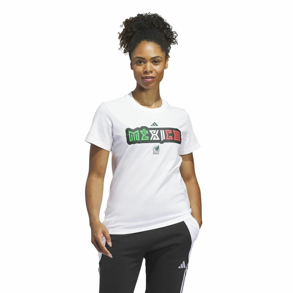 Mexico National Team Women's Jersey Hook T-Shirt White | Adidas
