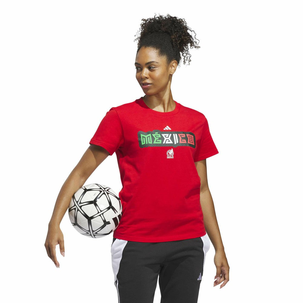 Mexico National Team Women's Jersey Hook T-Shirt Red | Adidas discount