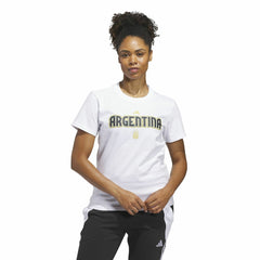 Argentina National Team Women's Jersey Hook T-Shirt White | Adidas cheap