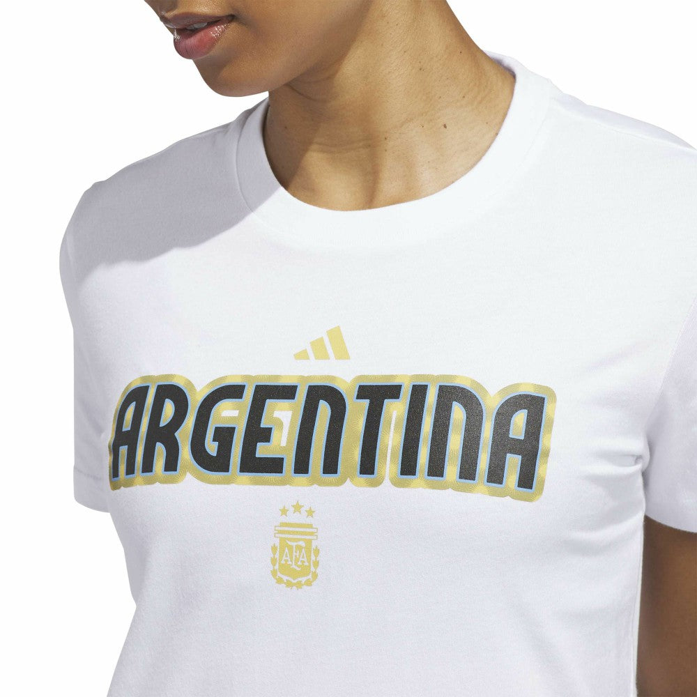 Argentina National Team Women's Jersey Hook T-Shirt White | Adidas cheap