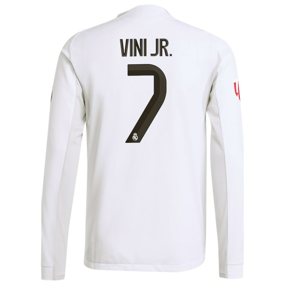 Vini Jr. Real Madrid 2025/26 Home Long Sleeve Jersey White | Adidas Sale