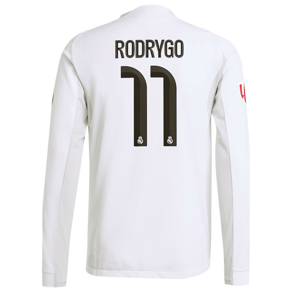 Rodrygo Real Madrid 2025/26 Home Long Sleeve Jersey White | Adidas Online