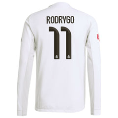 Rodrygo Real Madrid 2025/26 Home Long Sleeve Jersey White | Adidas Online