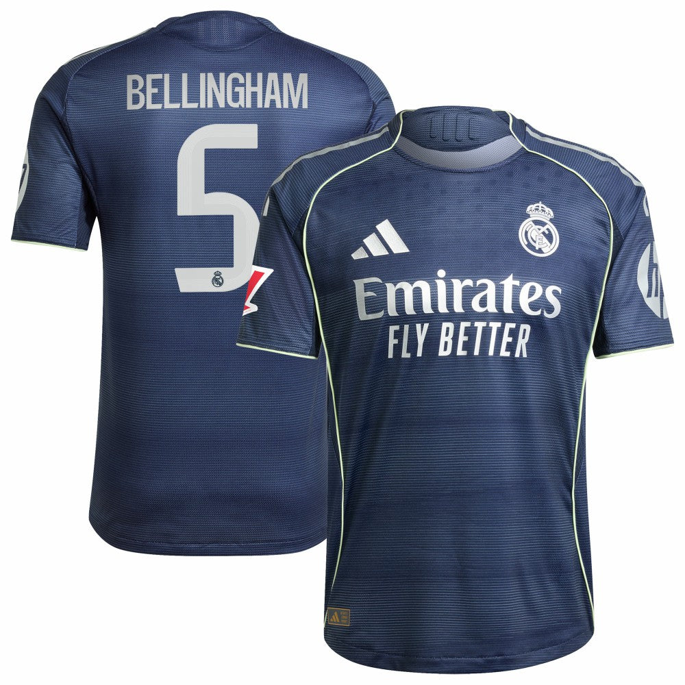 Jude Bellingham Real Madrid 2025/26 Away Player Jersey Blue | Adidas Sale