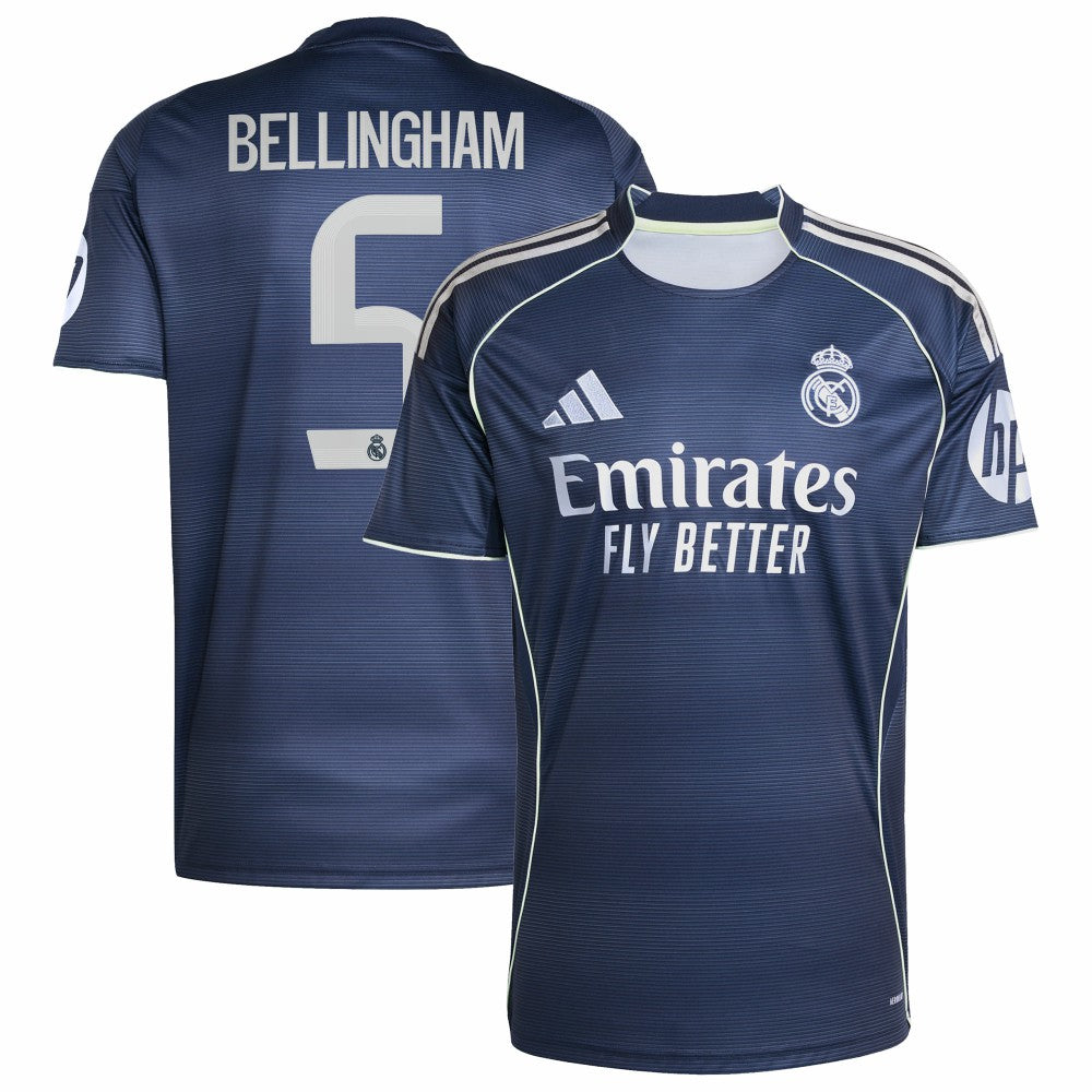 Jude Bellingham Real Madrid 2025/26 Away Replica Player Jersey Blue | Adidas Sale