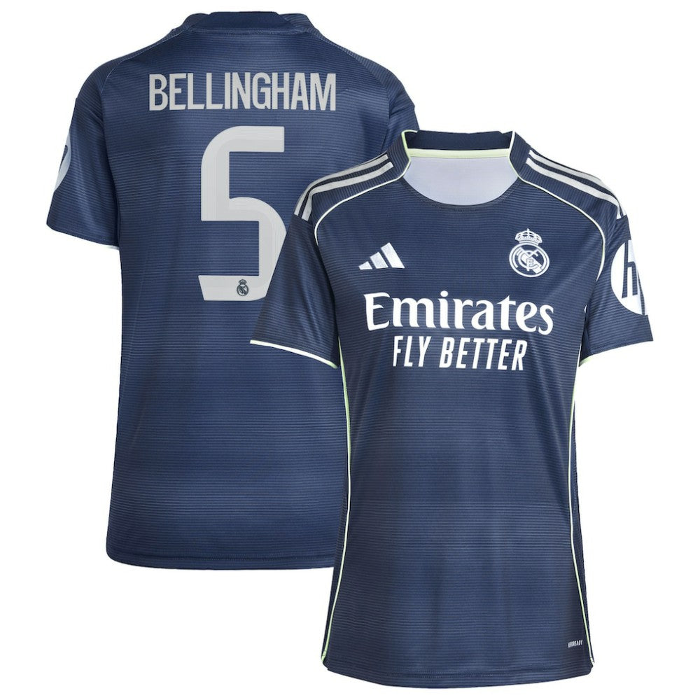 Jude Bellingham Real Madrid Women's 2025/26 Away Replica Player Jersey Blue | Adidas Sale