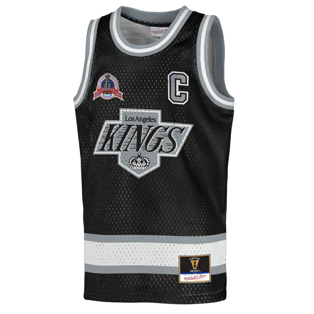 Wayne Gretzky Los Angeles Kings Mitchell & Ness Youth Maxxed Out Fashion Basketball Jersey - Black - NHL