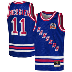 Mark Messier New York Rangers Mitchell & Ness Youth Maxxed Out Fashion Basketball Jersey - Blue - NHL