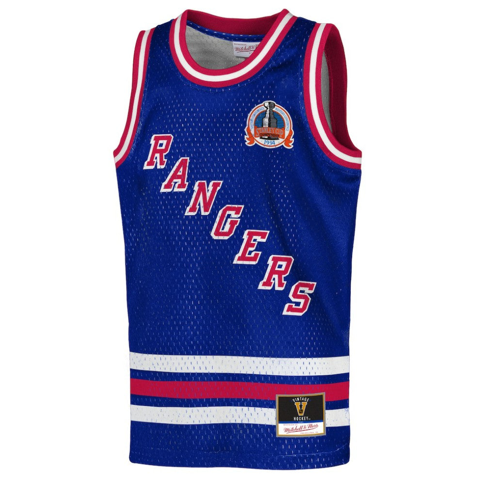 Mark Messier New York Rangers Mitchell & Ness Youth Maxxed Out Fashion Basketball Jersey - Blue - NHL
