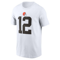 Shedeur Sanders Cleveland Browns 2025 NFL Draft Name & Number T-Shirt White | Nike for Sale