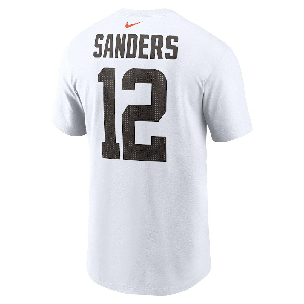 Shedeur Sanders Cleveland Browns 2025 NFL Draft Name & Number T-Shirt White | Nike for Sale