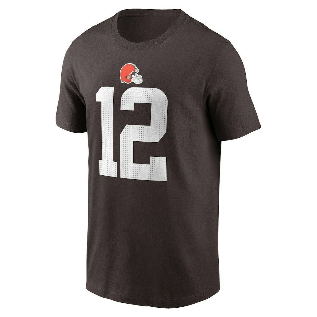 Shedeur Sanders Cleveland Browns 2025 NFL Draft Name & Number T-Shirt Brown | Nike for Sale