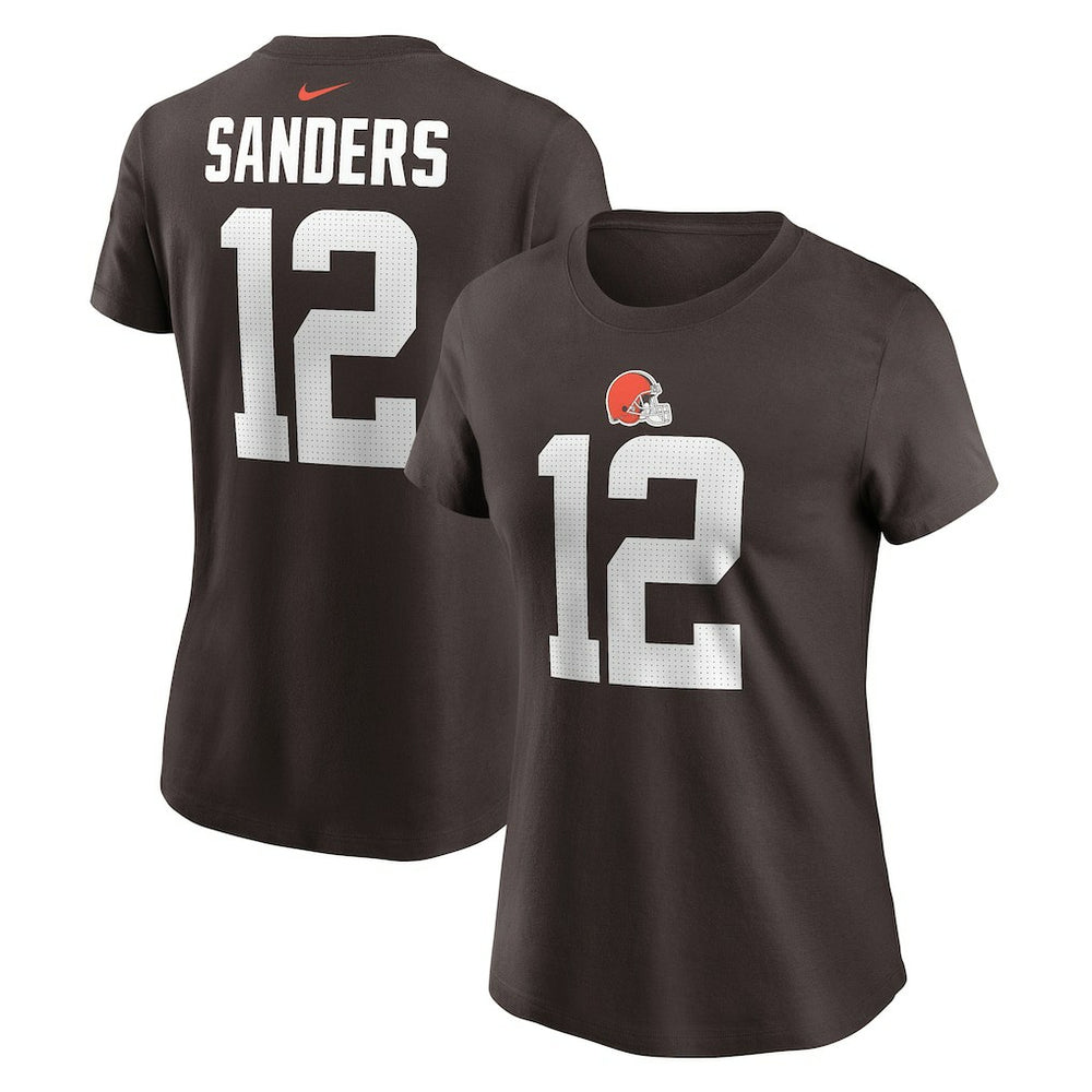 Shedeur Sanders Cleveland Browns Women's 2025 NFL Draft Name & Number T-Shirt Brown | Nike for Sale