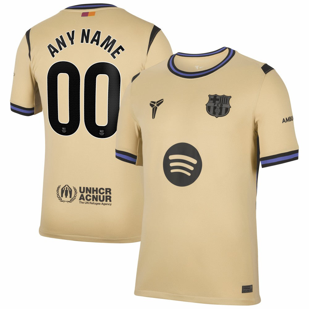 Barcelona 2025/26 Away Stadium Replica Custom Jersey Gold | Nike Sale