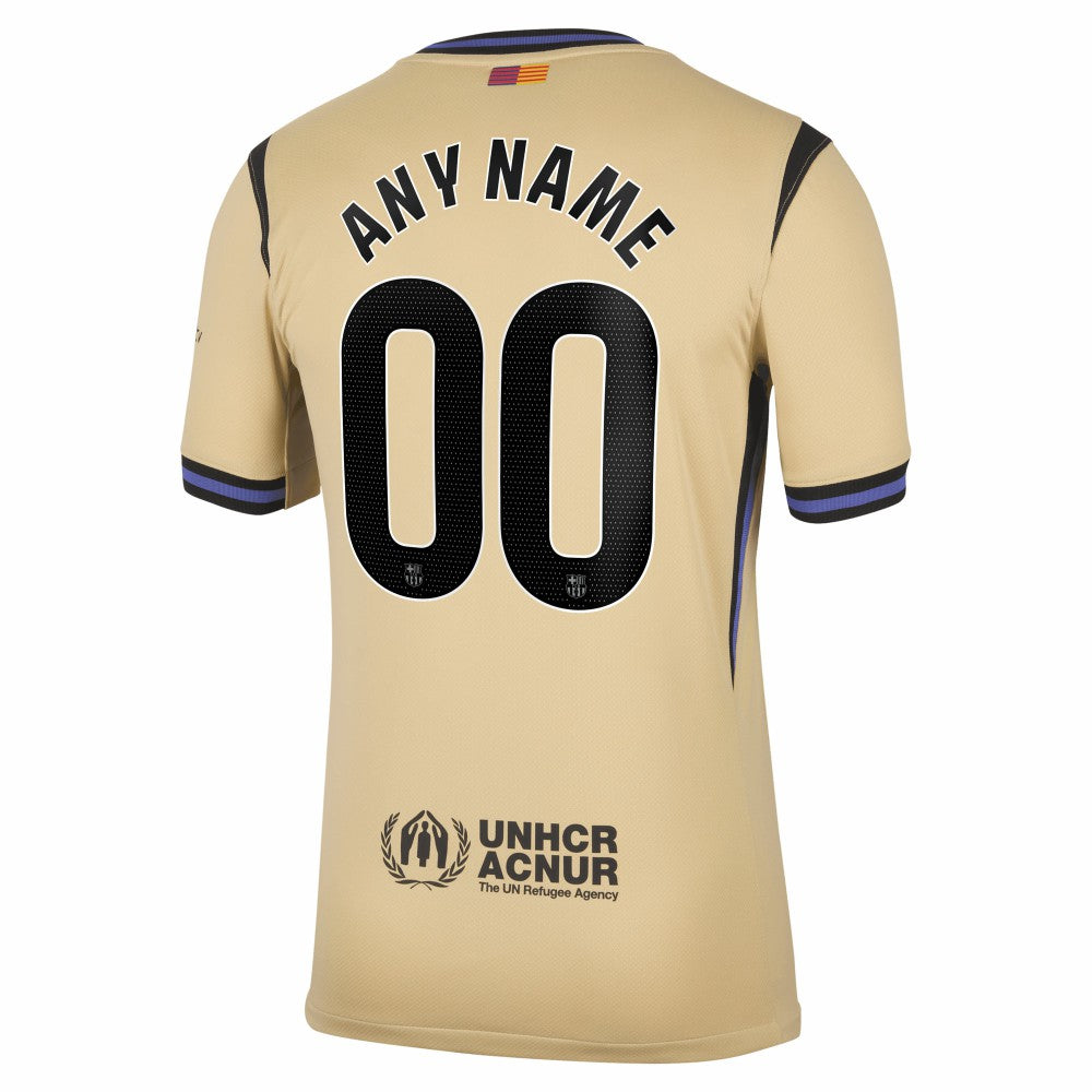 Barcelona 2025/26 Away Stadium Replica Custom Jersey Gold | Nike Sale